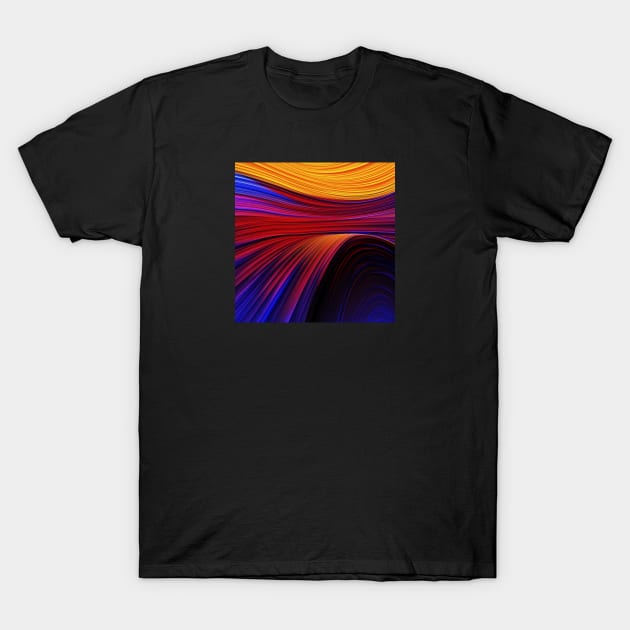 Neon landscape: Abstract canyon #1 T-Shirt by Synthwave1950